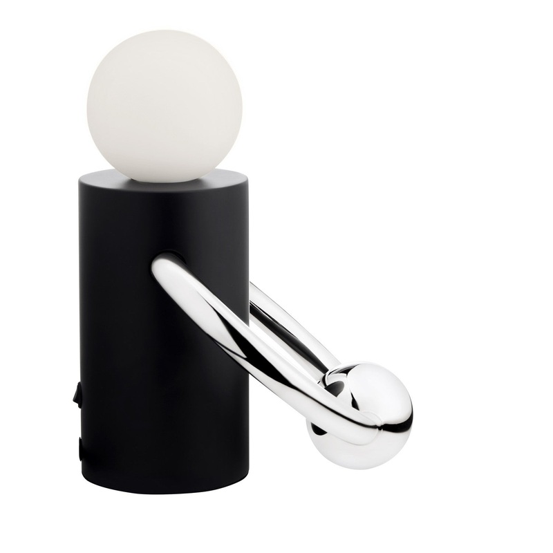 LED Table Lamp from the Septum Collection in Chrome Finish by Kuzco Lighting