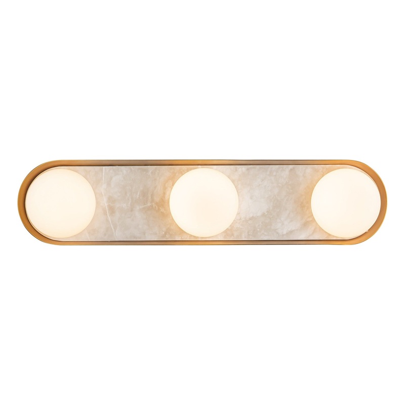 LED Vanity from the Alonso Collection in Vintage Brass Finish by Alora