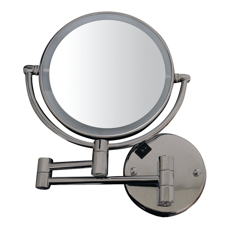 Round Wall Mount Dual Led 7X Magnified Mirror