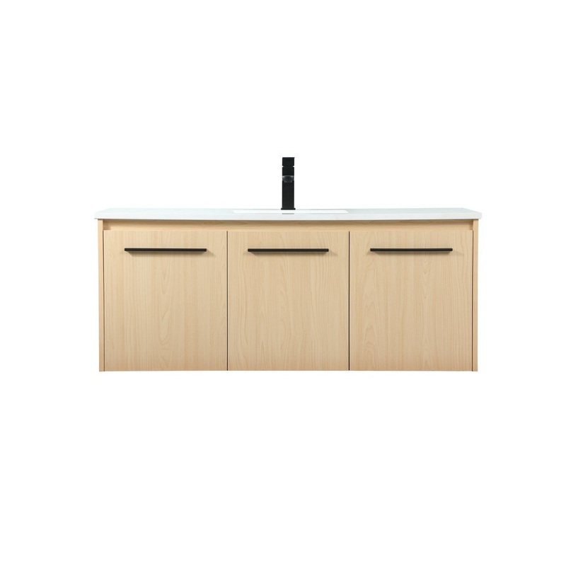 Single Bathroom Vanity from the Penn Collection in Maple Finish by Elegant Lighting