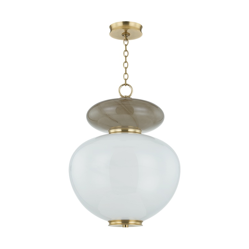 Syros 1-Light LED Pendant Vintage Brass