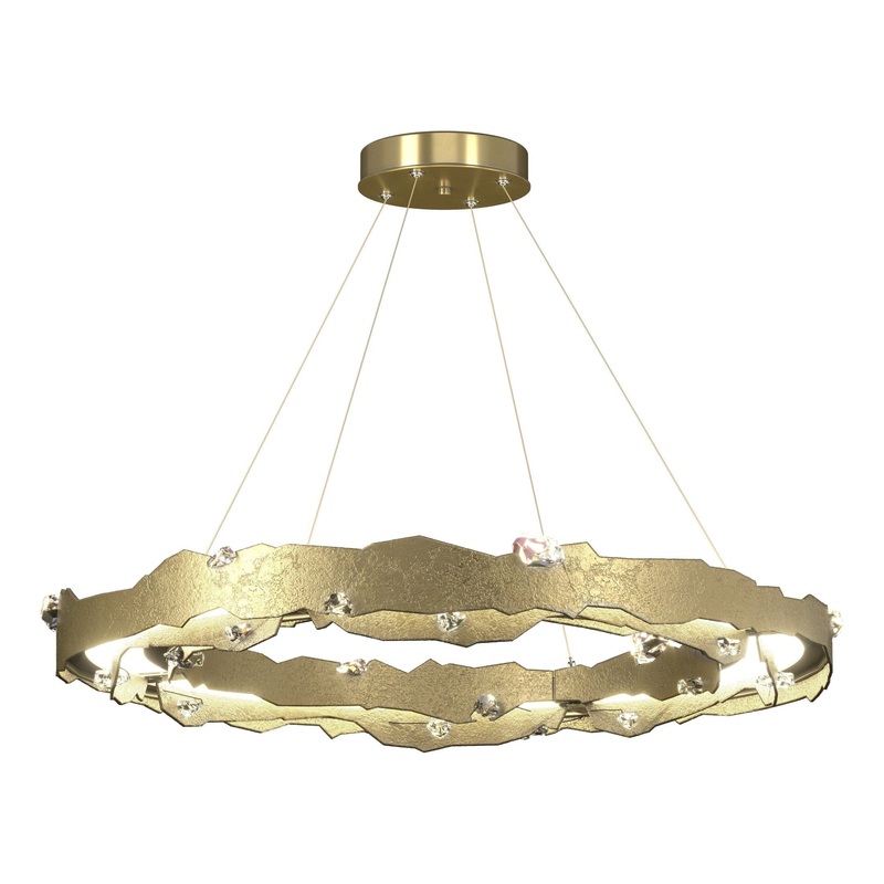 Trove LED Circular Pendant Modern Brass
