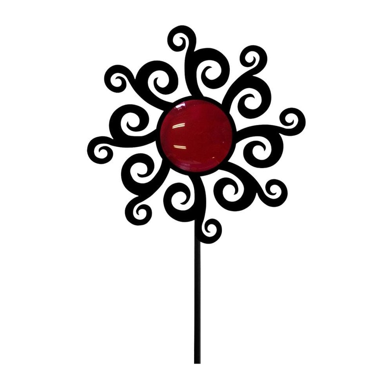 Village Wrought Iron GS-C-262 Artisitc Flower Garden Stake