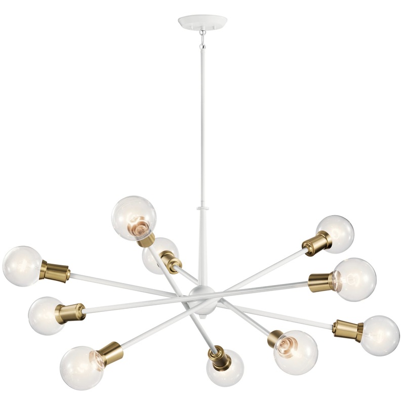 Kichler 43119WH Ten Light Chandelier, White
