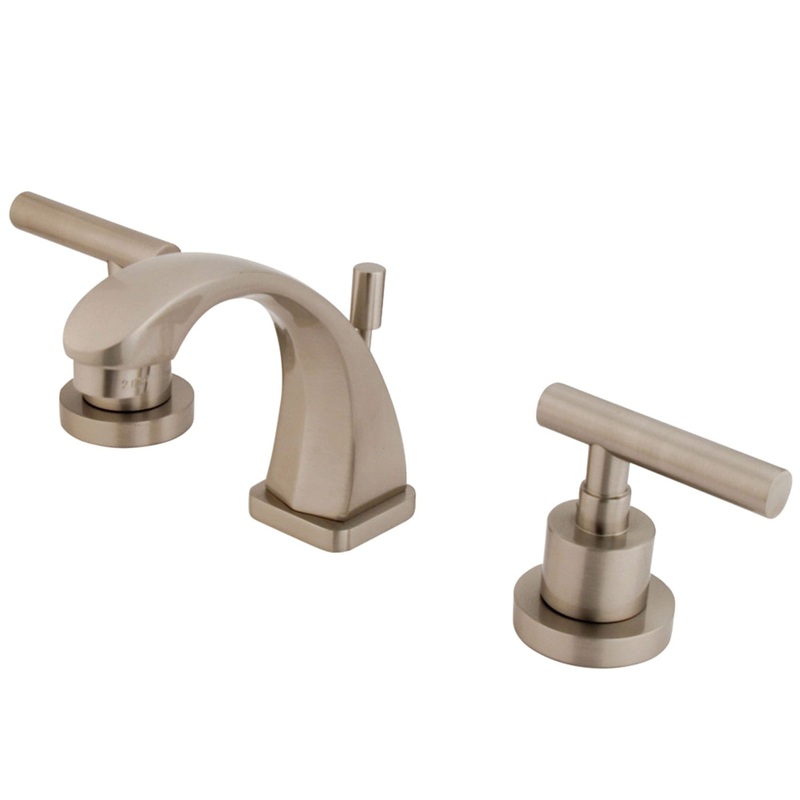 Kingston Brass KS4948CML Manhattan 8 in. Widespread Bathroom Faucet, Brushed Nickel