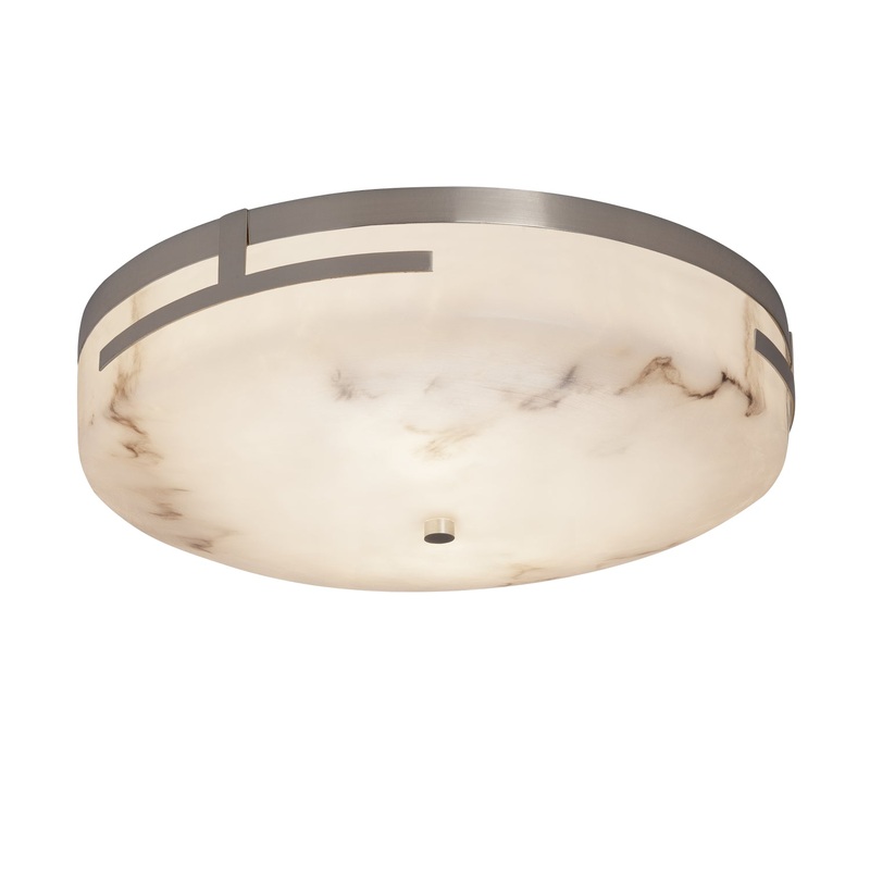 LED Flush-Mount from the LumenAria Collection in Polished Chrome Finish by Justice Designs