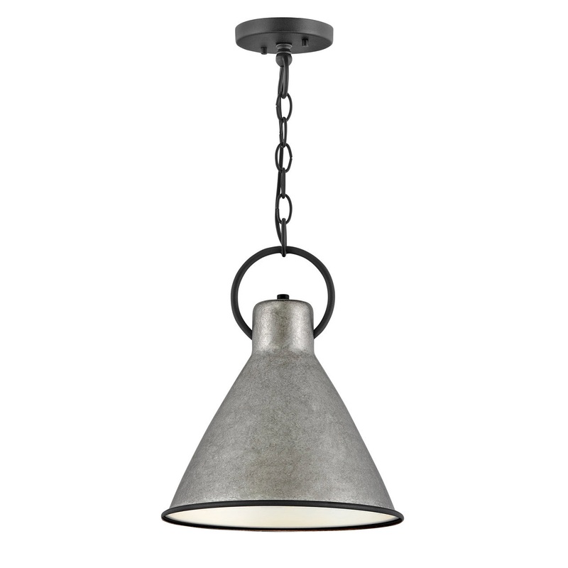 LED Pendant from the Winnie Collection in Rustic Pewter Finish by Hinkley