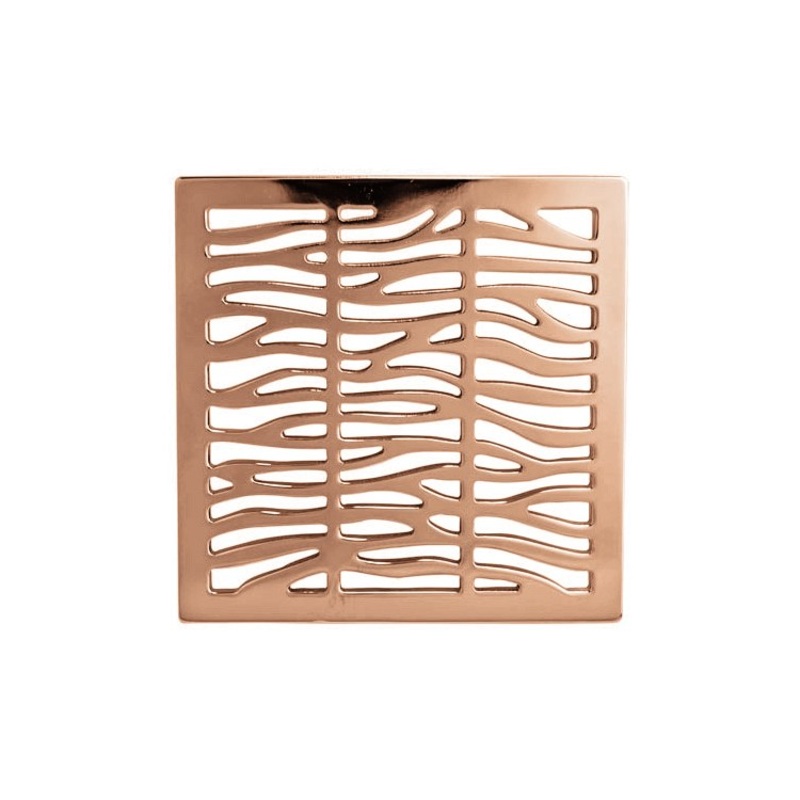 Shower Drain Tub and Shower Square Zebra 4 Inch Antique Copper Brass for Requires Drain Throat 277-01 4 Inch