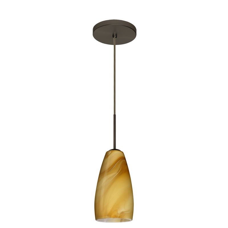 Besa 1BT-1509HN-MED-BR Chrissy One Light Pendant Bronze
