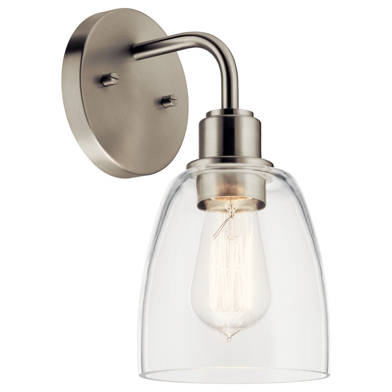 Kichler 55100NI One Light Wall Sconce, Nickel Textured