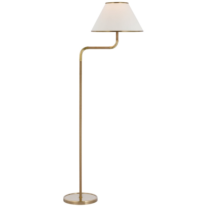 LED Floor Lamp from the Rigby Collection in Soft Brass And Natural Oak Finish by Visual Comfort Signature
