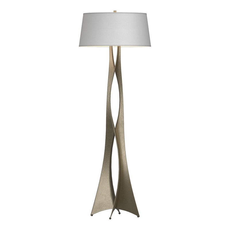Moreau Floor Lamp Soft Gold Natural Anna Shade (SF)