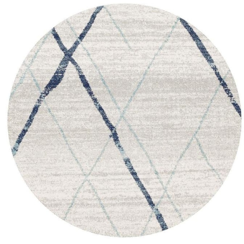Oasis 452 Blue Round by Rug Culture-240X240CM – ROUND