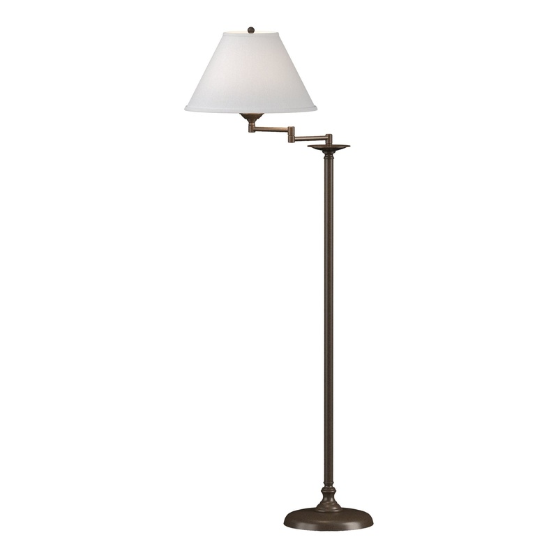 Simple Lines Swing Arm Floor Lamp Bronze