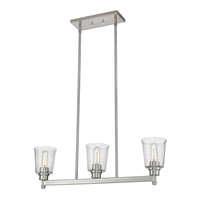 Three Light Island/Billiard from the Bohin Collection in Brushed Nickel Finish by Z-Lite