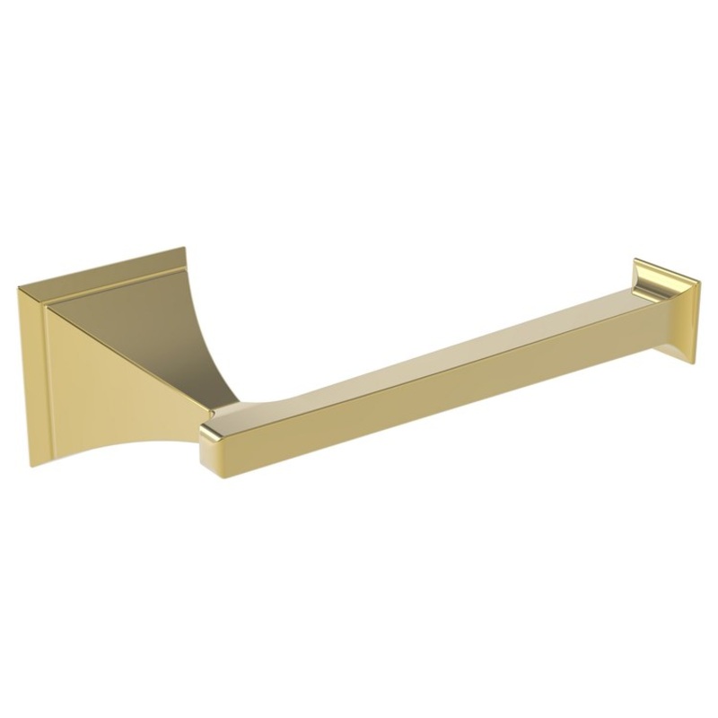 Toilet Paper Holder Joffrey Open Roller Polished Gold PVD Brass 7-5/7 Inch 3-2/3 Inch Wall Mount