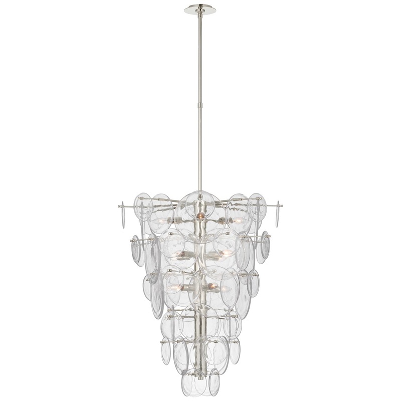 12 Light Chandelier from the Loire Collection in Polished Nickel Finish by Visual Comfort Signature