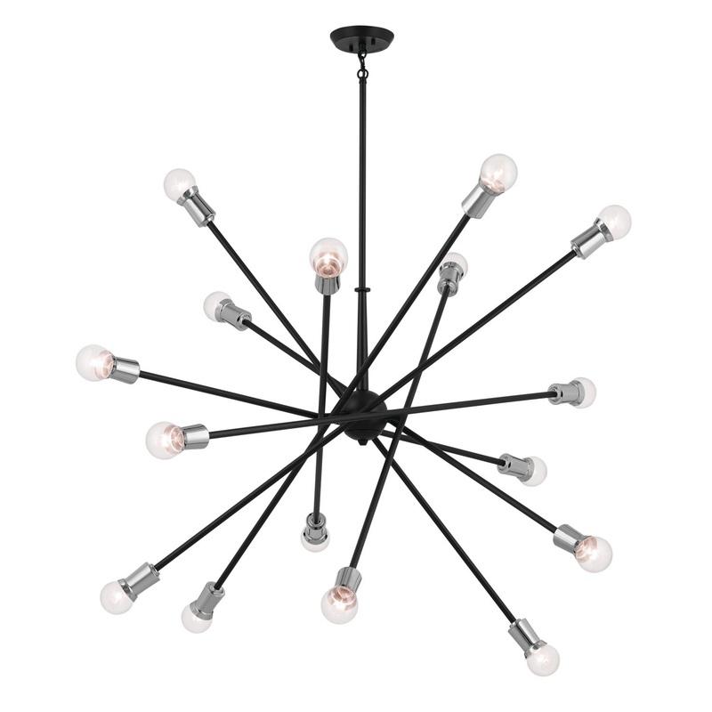 16 Light Chandelier from the Armstrong Collection in Black Finish by Kichler