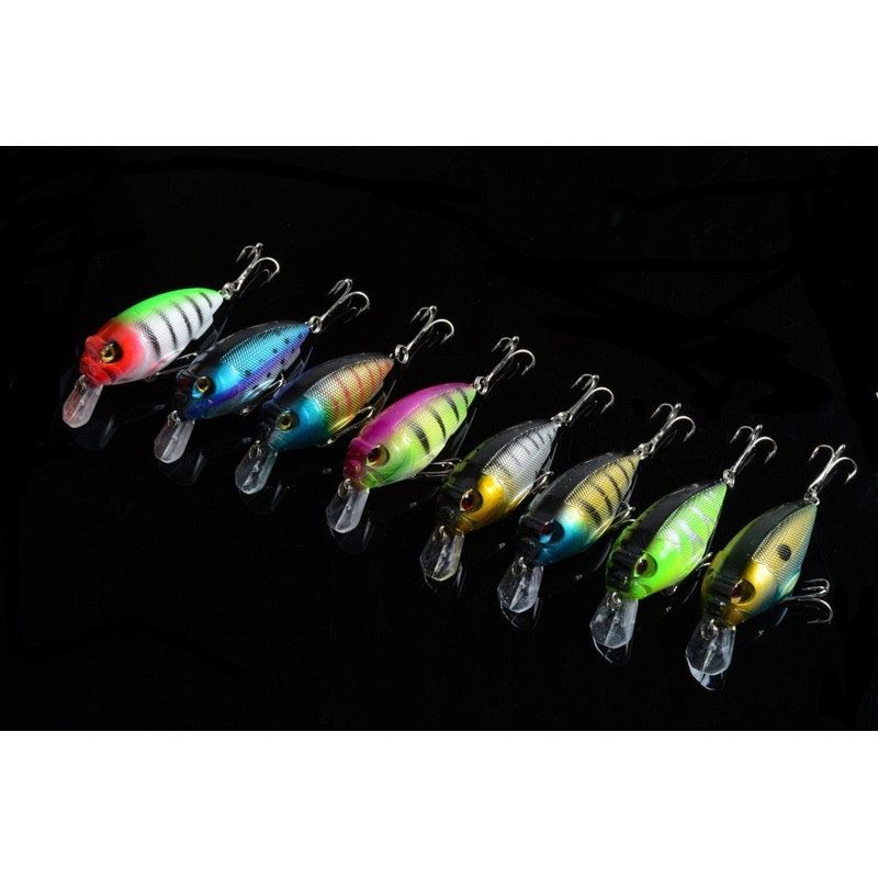 8x 7cm Popper Crank Bait Fishing Lure Lures Surface Tackle Saltwater