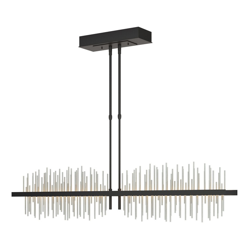 Gossamer Large LED Pendant Black Vintage Platinum