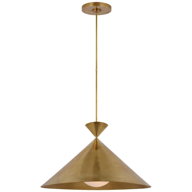 LED Pendant from the Orsay Collection in Hand-Rubbed Antique Brass Finish by Visual Comfort Signature