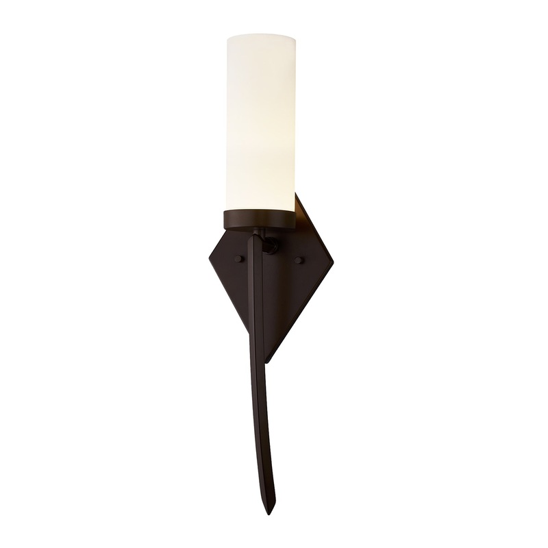 LED Wall Sconce from the Pointe Collection in Dark Bronze Finish by Justice Designs