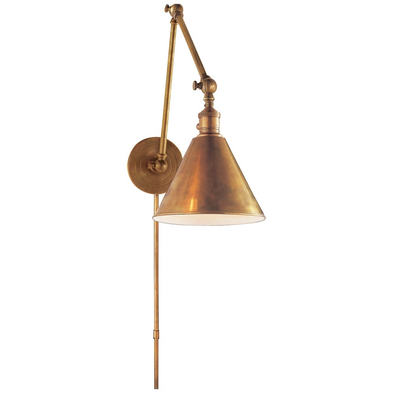 One Light Wall Sconce from the Boston Functional Collection in Hand-Rubbed Antique Brass Finish by Visual Comfort Signature