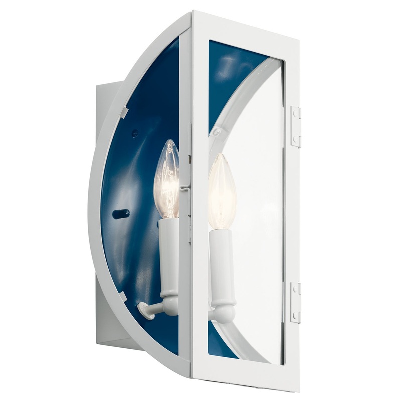 Two Light Outdoor Wall Mount from the Narelle Collection in White Finish by Kichler