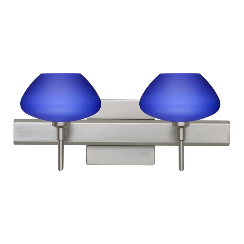 Two Light Wall Sconce from the Peri Collection in Satin Nickel Finish by Besa