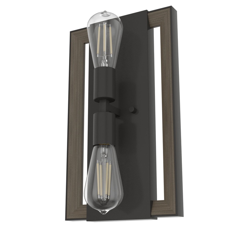 Two Light Wall Sconce from the Woodburn Collection in Noble Bronze Finish by Hunter