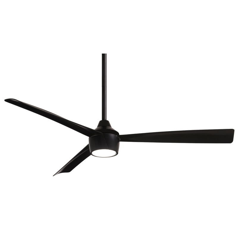 3-blade Skinnie Ceiling Fan by Minka Aire (Wet Rated) Coal/Coal 56″