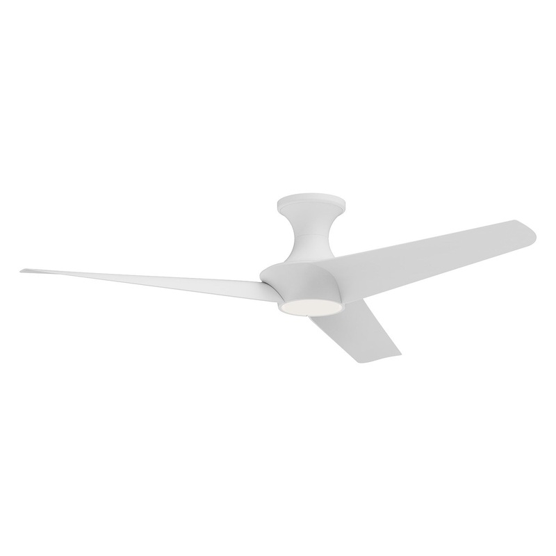 56″Ceiling Fan from the Emiko Collection in Matte Black|White Finish by Alora