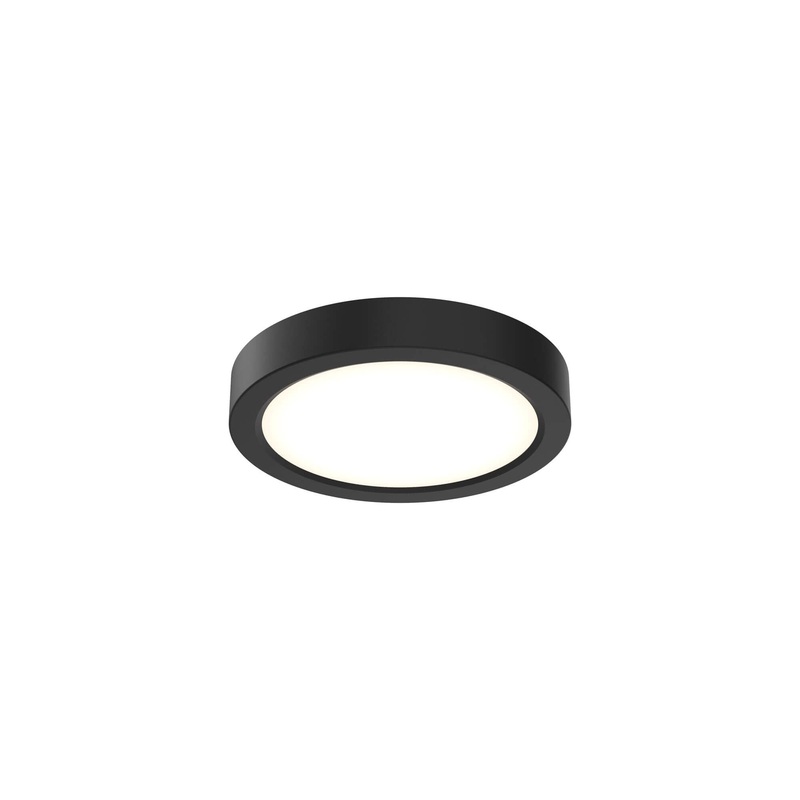 6″ Round Indoor/Outdoor LED Flush Mount Black 120V | Triac Dimming