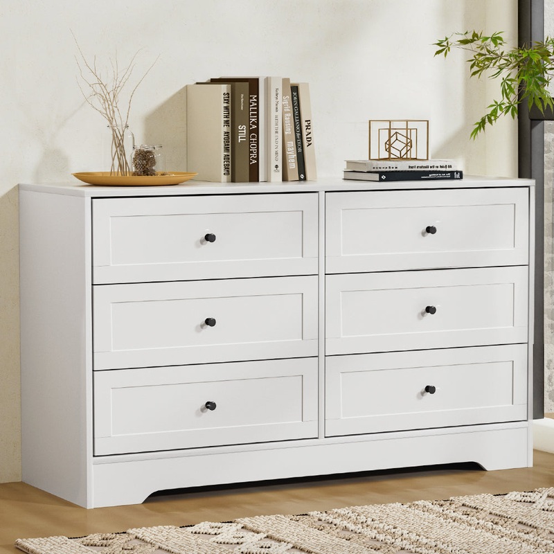 Artiss 6 Chest of Drawers – LEIF White
