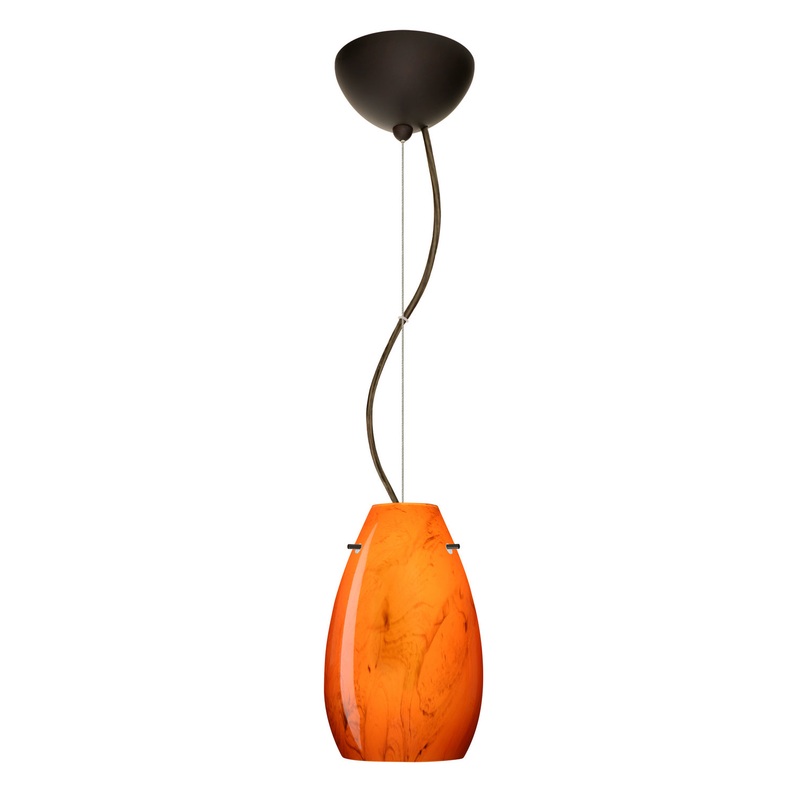 Besa 1KX-4126HB-LED-BR Pera One Light Pendant Bronze