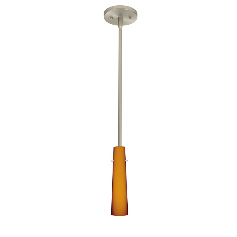 Besa 1TT-567480-SN Camino One Light Pendant Satin Nickel