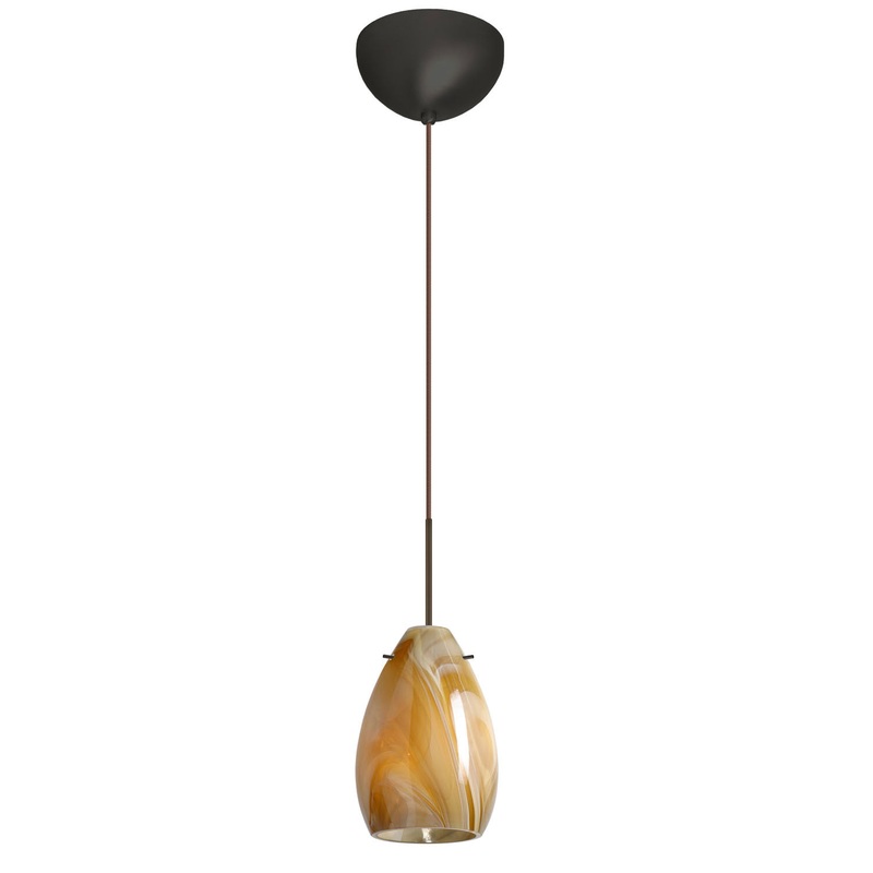 Besa 1XC-1713HN-BR Pera One Light Pendant Bronze