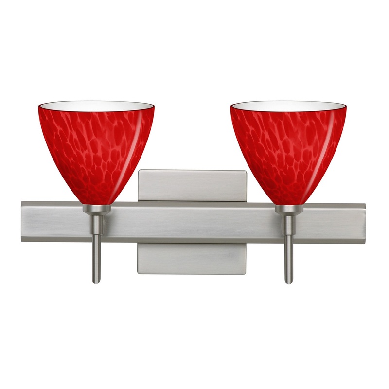 Besa 2SW-1779RC-LED-SN-SQ Besa Mia Vanity with Square Canopy LED Wall Sconce Satin Nickel