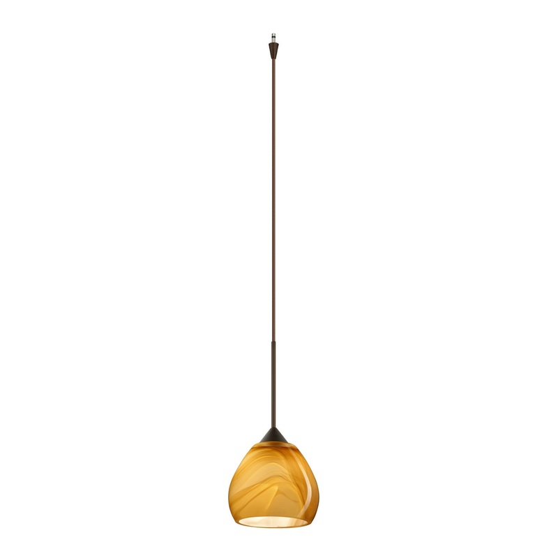 Besa XP-5605HN-BR Tay Tay One Light Pendant Bronze