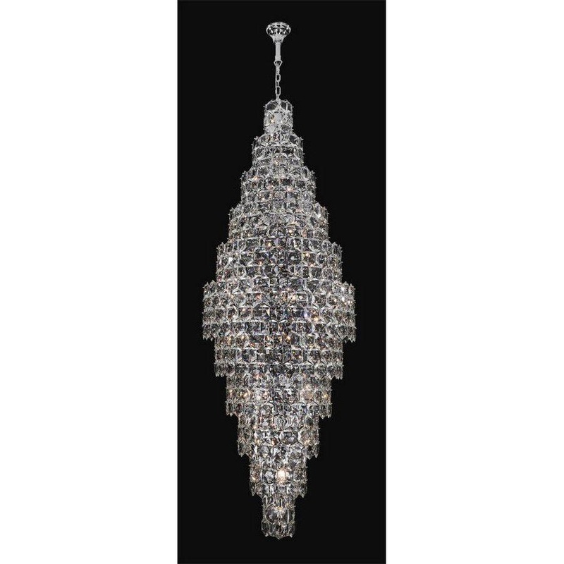 Glacier 53-Light Chandelier Chrome