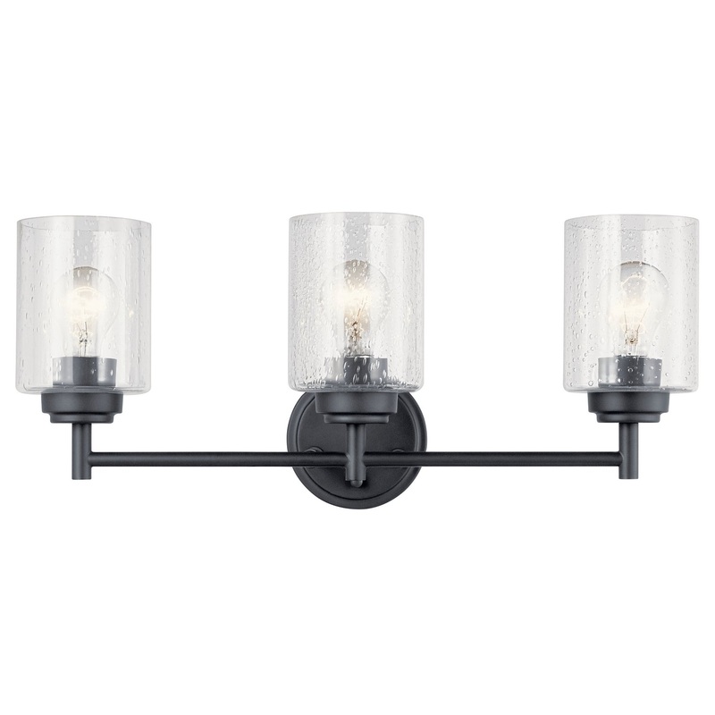 Kichler 45886BK Three Light Bath, Black