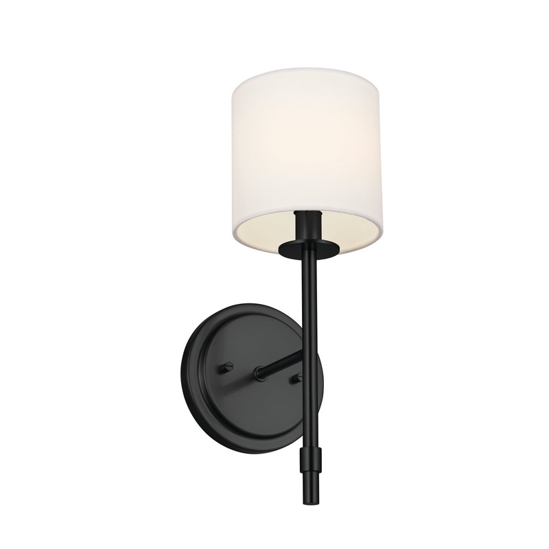 Kichler 52505BK One Light Wall Sconce, Black
