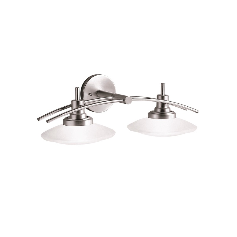 Kichler 6162NI Two Light Bath, Brushed Nickel