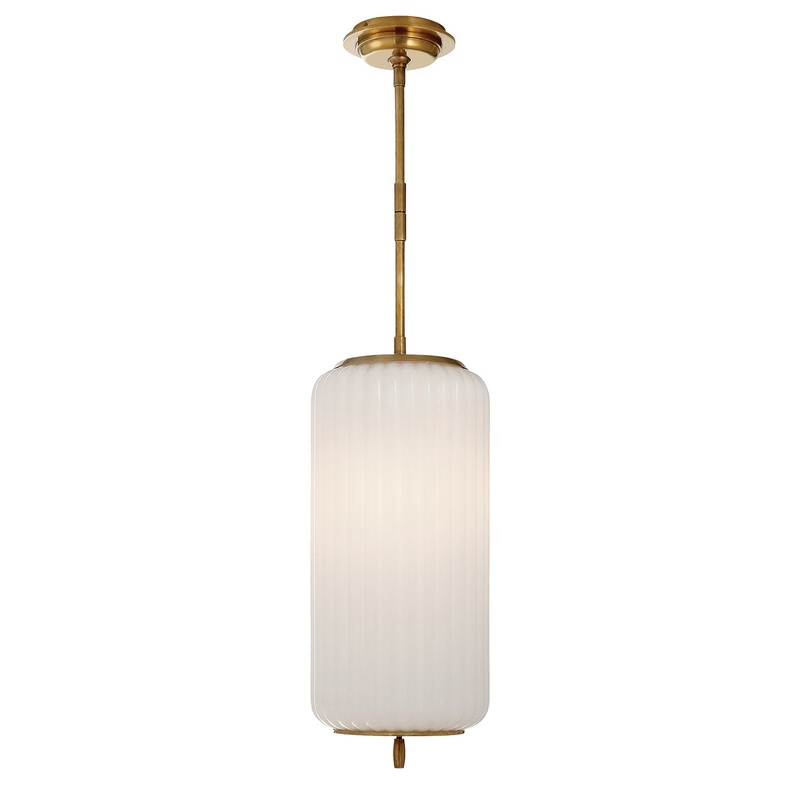 Three Light Pendant from the Eden Collection in Hand-Rubbed Antique Brass Finish by Visual Comfort Signature