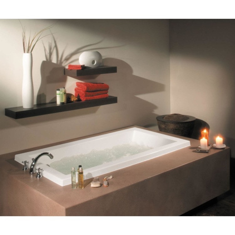 Tub Aliki 72L x 36W Inch Drop-In Combined Hydrofeel Aerofeel End White Acrylic
