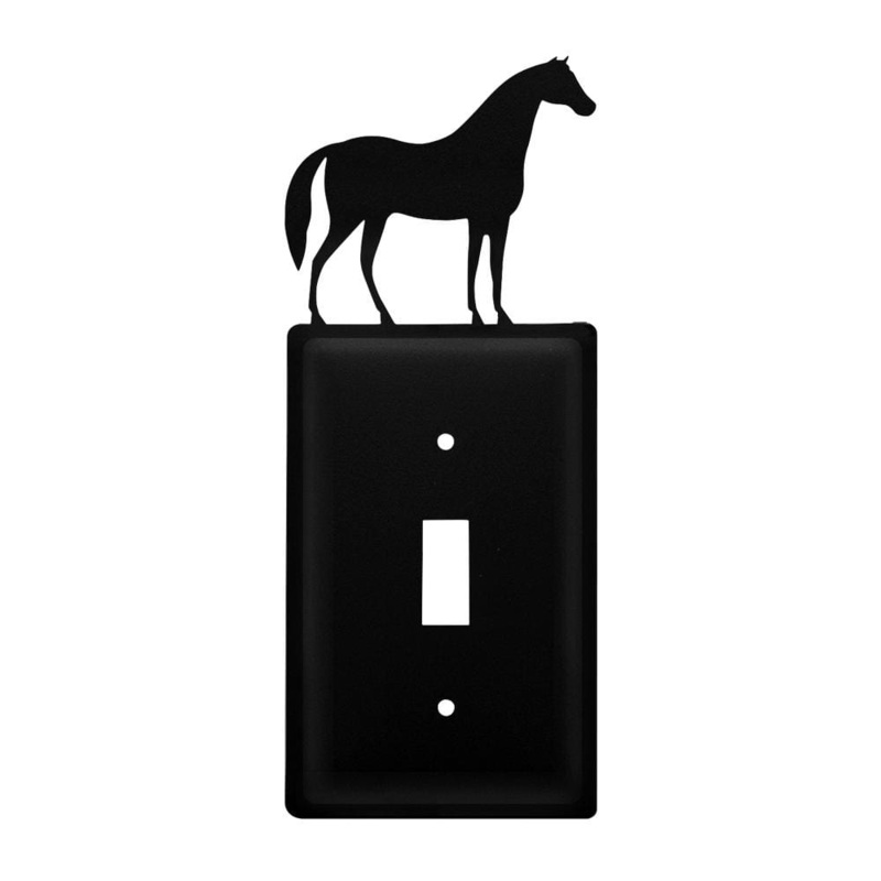 Village Wrought Iron ES-68 Single Horse Single Switch Cover