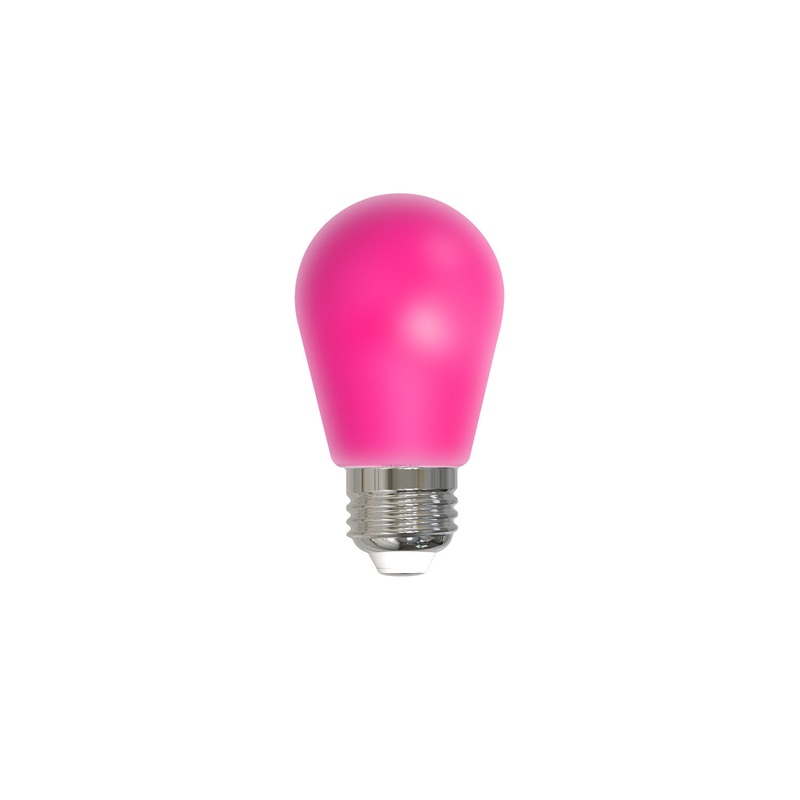 2.5 Watt S14 Ceramic Pink, E26 base, 120 Volt Light Bulb by Bulbrite