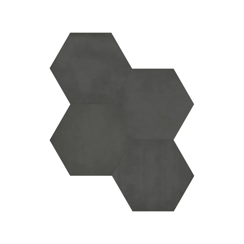 7″ x 8″ Form Matte Graphite Hexagon Porcelain Tile 60-403