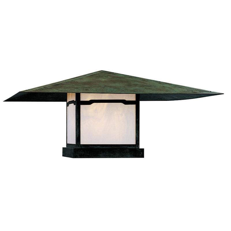 Arroyo MC-36CLWO-VP Monterey One Light olumn Mount Verdigris Patina