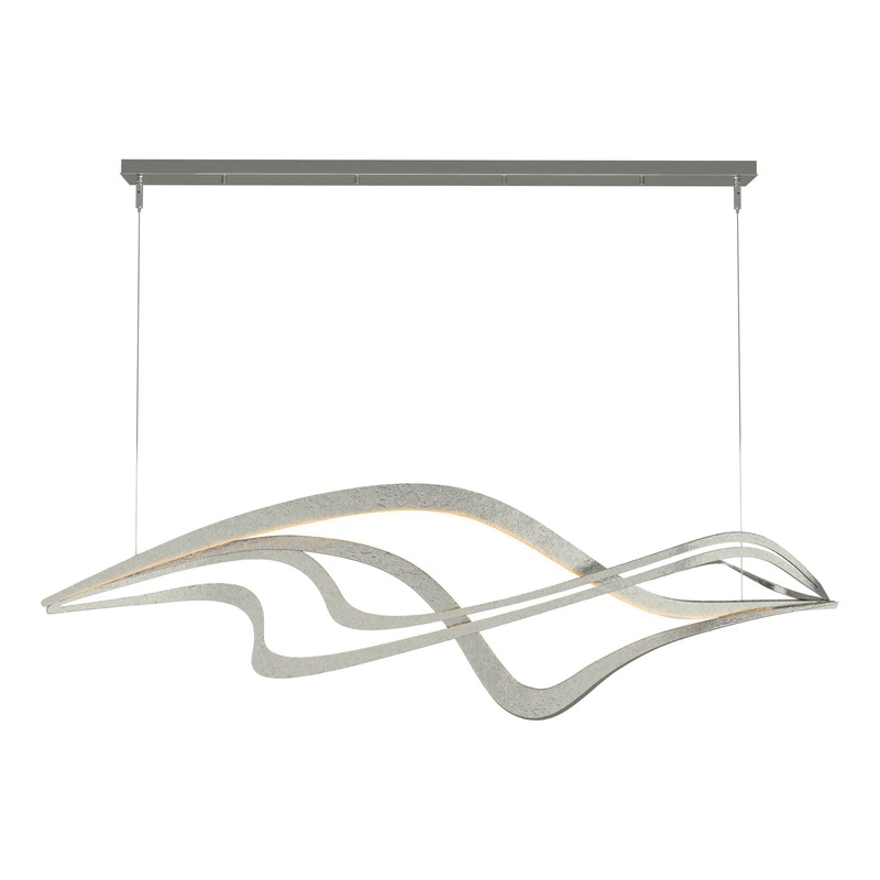 Crossing Waves LED Pendant Sterling